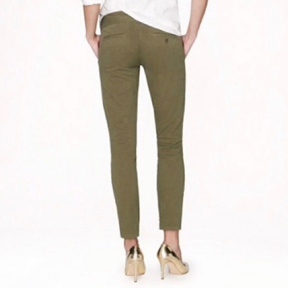 J. CREW GREEN CROPPED ANDIE CHINO PETITE PANTS!! - Picture 5 of 14